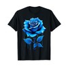 Graffiti Rose Bloom Blue Art T-Shirt