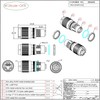Lonlonty M12 8 Pin A Code to RJ45 Adapter Cat6a
