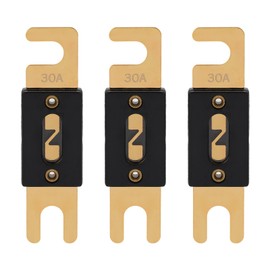 VEXUNGA ANL Fuse 30A Blade Fuses 30 Amp 32VDC 30Amp Gold for Car Audio Video System (Pack of 3Pcs)