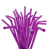 Flexible Plastic Drinking Straws - 7.75" x 0.23" (250, Purple)