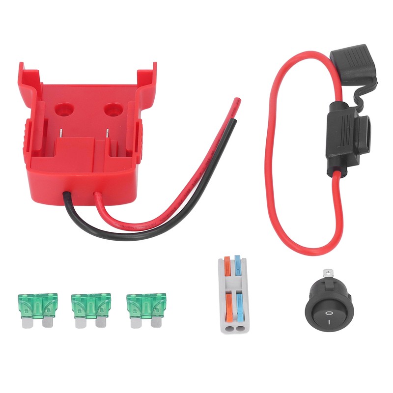 Battery Connector Adapter with Fuse Terminal ABS Safe Lithium Battery