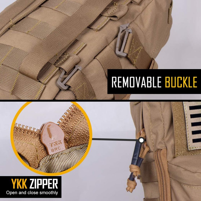 IDOGEAR Mini Tactical MOLLE Hydration Pack Water Reservoir Bag Outdoor