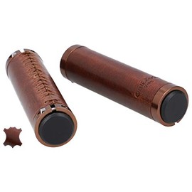 Gusti Gary F. Leather Handlebar Grip, Black