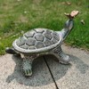 Turtle Butterfly Garden Statue Resin Fade Proof Weather Resistant Curious