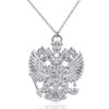 GuDeKe Russian Double Headed Eagle Necklace Emblem of Russia Pendant