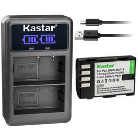 Kastar 1-Pack DMW-BLF19 Battery and LED2 USB Charger Compatible with Panasonic Lumix DMC-GH4, Lumix DMC-GH4A, Lumix DMC-GH4H, Lumix DMC-GH4KBODY, Lumix DC-GH5, Lumix DC-GH5S, Lumix DC-G9 Camera