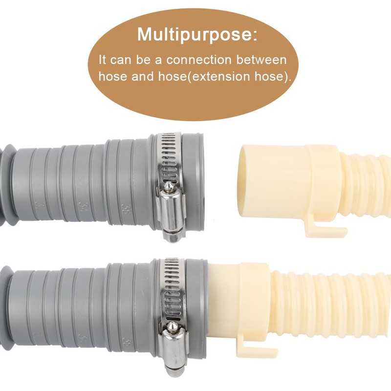 sourcingmap PVC Washing Machine Drain Hose Extension Kit, Universal Fit