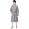NY Threads Men's Robe Cotton Blend Knit Bathrobe, Medium, Grey