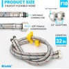 Klabb Sink Faucet Water Line Kit, 32" Flexible Braided Connector