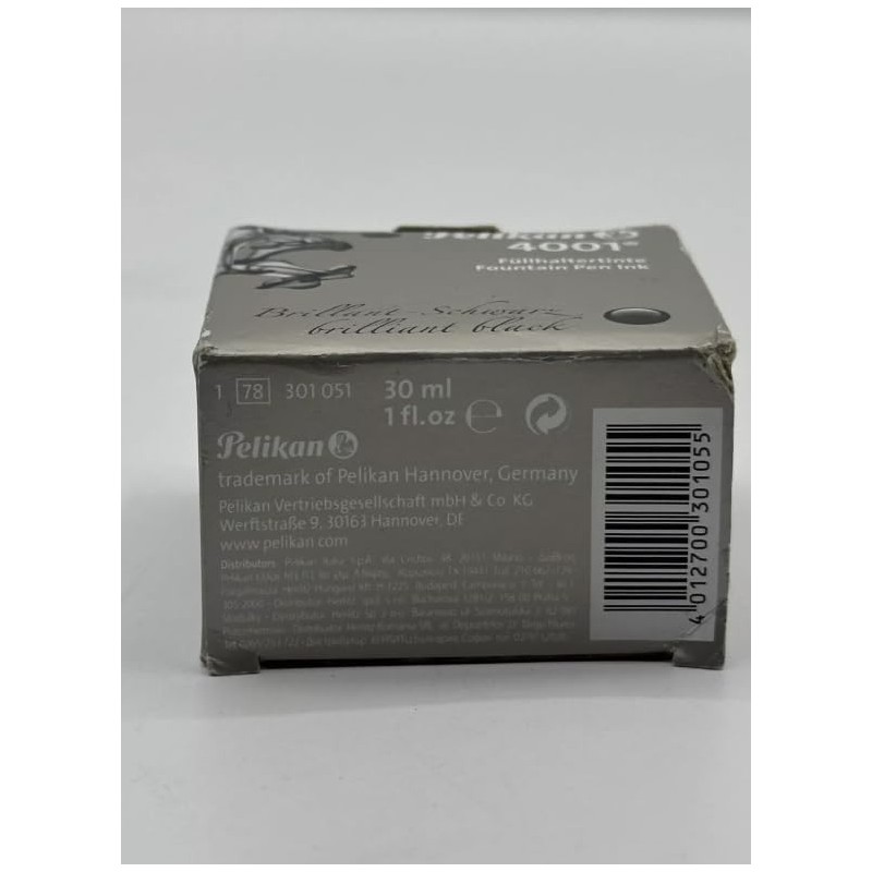 Pelikan 301051 Inchiostro Stilografico 4001, Flacone Di Vetro Da 30