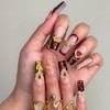 NICENEEDED 85Pcs 3D Gold Nail Charms Set, Heart Nail Charms