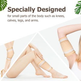 Allcucut Castor Oil Pack Wrap for Women Gifts, 6 Pcs Reusable Organic Cotton Pack Kit for Neck Waist Chest Knee, Adjustable Elastic Strap Compress Packs