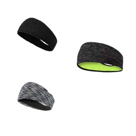 3 Adult Sports Headband, Breathable mesh Widened Headband, Men's and Women's Running Elastic Headband Sweat Band, Running, Cycling, Yoga, Basketball Sports