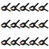 Zangc Plastic nylon spring clips 2 inches Black small clips