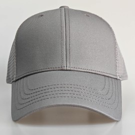 MUNULA Oversize Large Mesh Trucker Hat Big Head Hats for Men XXL Baseball Cap Breathable Dad Hat Adjustable 23.6"-25.6" (Gray)