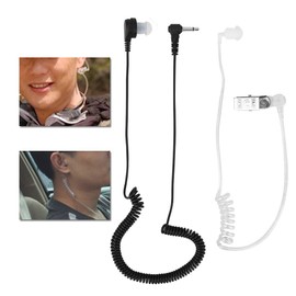 Bewinner Acoustic Tube Earpiece with Clip, 3.5mm Mono Earpiece Headset Anti-Radiation for Radio, Security Covert Communication, Compatible with Most Radfor ios, Microphones or MP3 Players