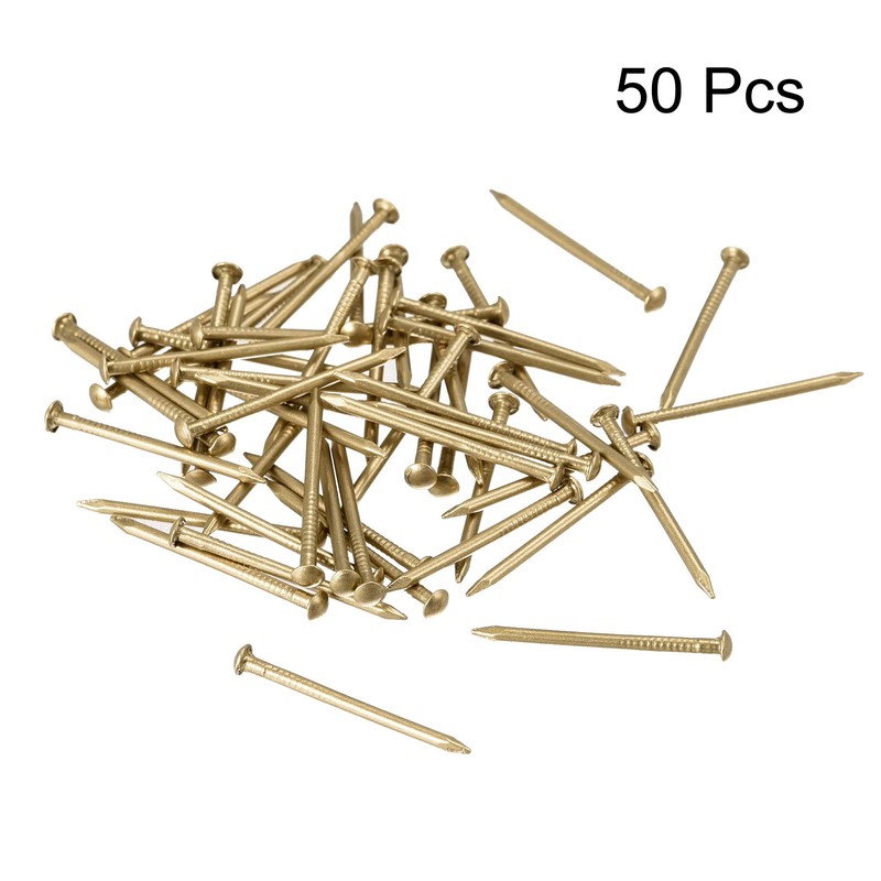 sourcing map Small Tiny Brass Nails 1.2x20mm for DIY Decorative