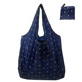 Extra Large Reusable Foldable Ladies Shopping Bag Eco Tote Handbag Fold Away Shopper Bag UK (Anchor)