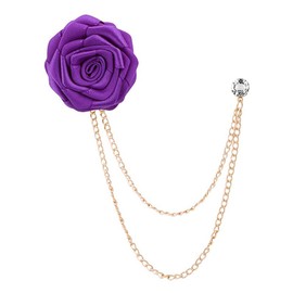 Rose Brooch Pin Tassel Chain Brooch for Men Flower Lapel Pin Bridegroom Wedding Brooches Suit Flower Pins for Men Chain Tassel Brooch Pin Vintage Rose Pins Brooches Accessories for Party