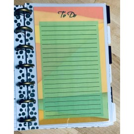 Handmade Set of 2 Dashboards MONTH GRID To Do List Notes for use with MINI Happy Planner