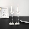 Crystal Candle Holders Set of 2-8" Tall Candlestick Holder for