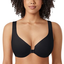 Delimira Women's Front-Fastening Bra - Embroidered, Underwired, No Inserts - 90D(40D)