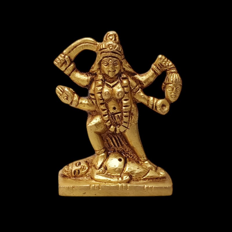 craftslook Brass Kali Statue, 2.75" Inch Maa Kali Statue, Kalika