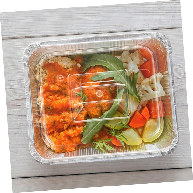 KICHOUSE 4pcs Lunch Box Snack Box Covers Food Storage Bin