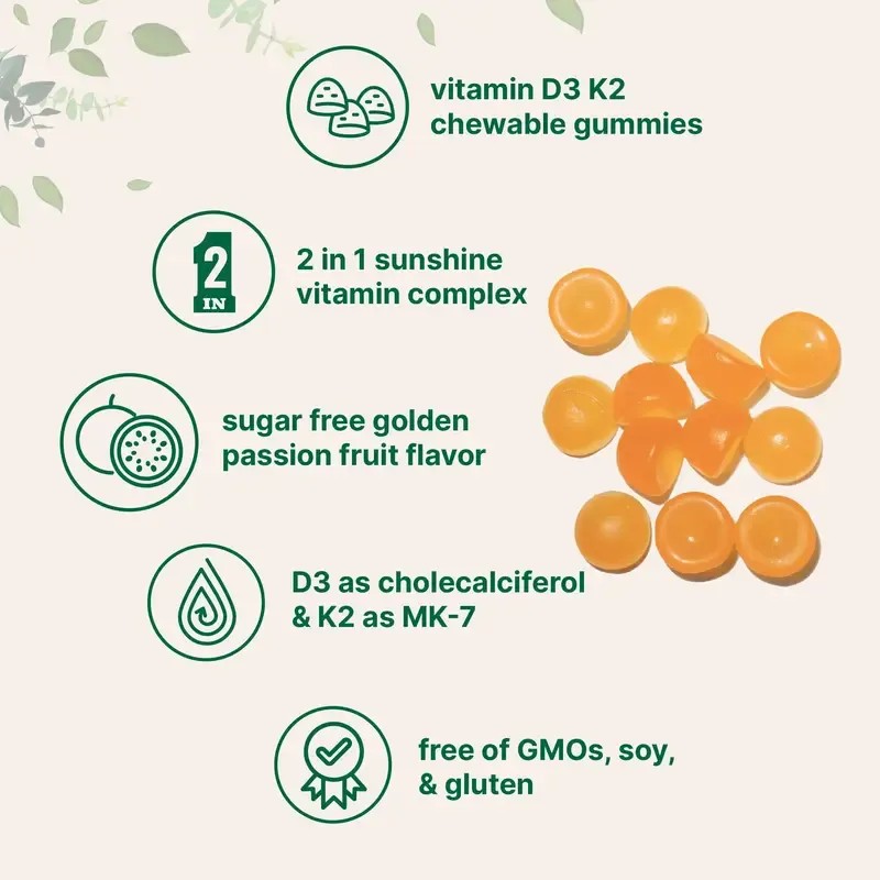 Micro Ingredients Vitamin D3 + K2 Gummies – 5,000 IU