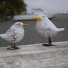 ART-CRAFT Hand-carved decorative seagull in shabby chic style - maritime