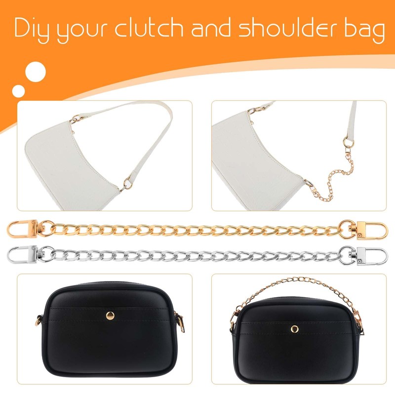 4 Pcs Purse Chain Strap 10 Inch Purse Chain and