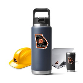 Georgia State Patrol GSP Sticker for Water Bottle Phone Tumbler Hard hat - One