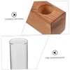 KONTONTY 1set Glass Bud Vases Stand for Hydroponic Plant Propagation