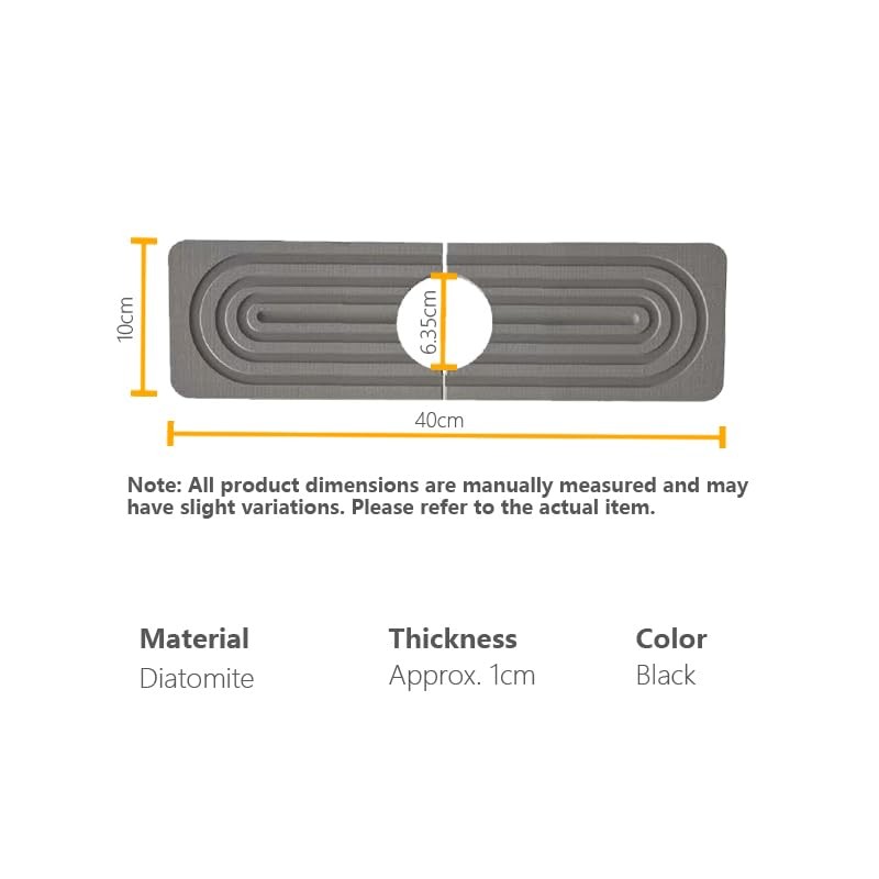 BDYLYS Stone Drying Mat for Bathroom | Ultra-Absorbent Diatomite Sink
