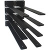 8 Pack - 14 inch Black Hidden L Shelf Bracket