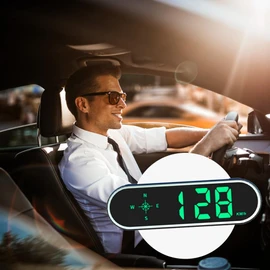 Dpaaoyer HUD GPS Speedometer Universal Car Heads-Up Display Speed Meter with Compass over Speed Alarm for All Vehicle