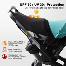 TRIPDAILY Stroller Sun Shade, Functional Sun Protection Extension Compatible with Doona car seat Stroller, 360 Sun Shade Baby Car seat UV Protection Sun Cover for Baby Pushchairs Strollers Accessories