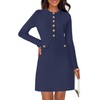 MEROKEETY Women's Fall 2025 Long Sleeve Bodycon Sweater Dress Button