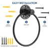 Industrial Towel Ring Rustic Pipe Hand Towel Holder Wall Mounted
