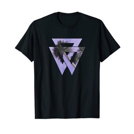 Tropical Palms Geometric Triangle Shapes Graphic T-Shirt