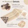 Elailite Bayalage Clip-In Real Hair Extensions, 8 Pieces, 18 Clips,