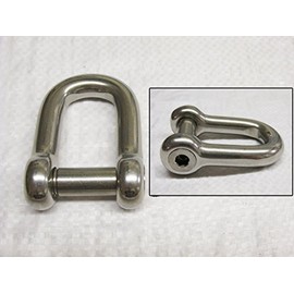 Stainless Steel D Shackle with Allen Screw Head 8MM (Dee Rigging Flush Marine)