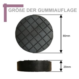 sarian Rubber Pads Various Sizes for Trolley Jacks and Lifting Platforms for Changing Tyres, Trolley Jack, Rubber Block Rubber Underlay, Car Jack (80 x 20 Waffle)