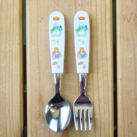 Nagao Ben & Betty Children's Spoon and Fork Set, 5.4 inches (13.8 cm), Dishwasher Safe, Made in Japan