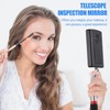 4 Pieces Telescoping Inspection Mirror Telescoping LED Lighted Flexible Inspection