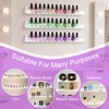 CRAFTIFANO 12 Pack Wall Mounted Acrylic Nail Polish Organizer Rack
