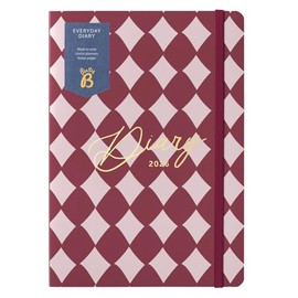Busy B Everyday A5 Weekly Planner Diary 2026 - Compact Diary for Students, Teachers, Work & More with Week-to-View Layout Jan - Dec, Useful Planners, Notes Pages & Elastic Closure Band - Harlequin