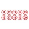 art sign Eye Number 11-20 Red 1321 / 아이넘버 11-20 빨강 1321