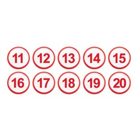art sign Eye Number 11-20 Red 1321 / 아이넘버 11-20 빨강 1321