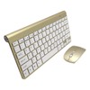 Gold Wireless Keyboard and Mouse, Wireless Mouse and Keyboard Combo,